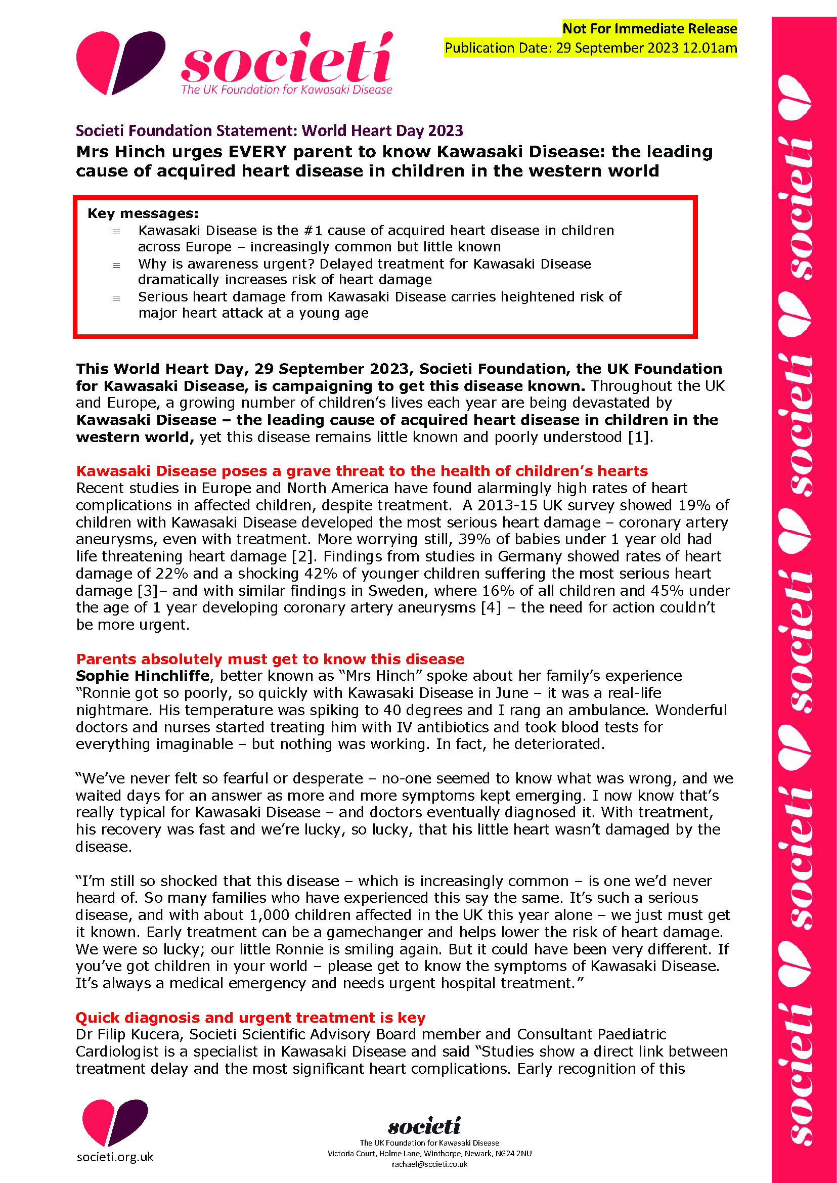 Mrs Hinch urges EVERY parent to know Kawasaki Disease: the leading cause of acquired heart disease in children in the western world